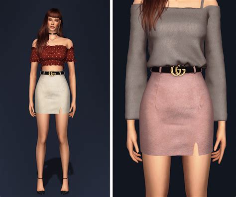 gucci skirt sims 4